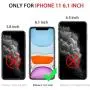 BELONGME Compatible with iPhone 11 Case 2019,Tempered Glass Screen Protector [2Pack] with Shockproof Crystal Clear Case for iPhone 11 6.1 inch.