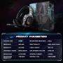 Grorytrack 3D Surround Gaming Headset Headphone for PS4, Xbox ONE Controller,Nintendo Switch,PC,Laptop,MAC,Over-Ear Soft Memory Earmuffs Headset with LED Light,Mic&Voice Control