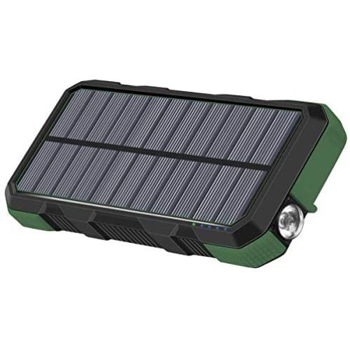 Hiluckey Solar Charger 26800mAh 18W PD USB C Portable Charger with QC 3.0 Waterproof External Battery Pack for iPhone 11, Samsung S10, Huawei, MacBook