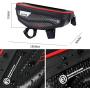 Bike Handlebar Bag, Waterproof Bicycle Frame Bag Cycling Front Top Tube Pouch Pannier Bike Phone Mount Holder Stand for iPhone 11 Pro MAX XS MAX XR X 8 7 6 6S Plus Samsung Sony Smartphones Below 6.5