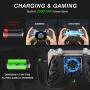 Trunple PUBG Mobile Game Controller,Shooter Sensitive, Aim Trigger Controller, Ergonomic Gamepad with Cooling Fan, Portable USB Charger, Mobile Controller L1R1, Supports 4.5-6.5 Inch Smartphone （Black）