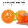 Squeaky Balls for Dogs Small, Fetch Balls for Dogs Rubber 6 Pack Bright Colors TPR Puppy Toys Dog Toy Balls Dog Squeaky Toys Spike Ball Dog Chew Toys for Small Dogs Pet Toys for Puppy Teething Toys