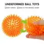 Squeaky Balls for Dogs Small, Fetch Balls for Dogs Rubber 6 Pack Bright Colors TPR Puppy Toys Dog Toy Balls Dog Squeaky Toys Spike Ball Dog Chew Toys for Small Dogs Pet Toys for Puppy Teething Toys
