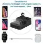 KeyEntre 6 Port USB Charging Station Multi Device USB Charging Dock Station HUB Desktop Charger Stand Organizer Compatible for iPhone ipad Airpods iwatch Kindle Tablet Multiple Devices, Black