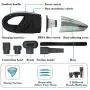Car Vacuum Cleaner, Portable Cordless Handheld Vacuum High Power Wet/Dry Auto Vacuum Cleaner 12V Mini Car Vac for Home/Car Cleaning with Carry Bag Car Vacuum Cleaner, Portable Cordless Handheld Vacuum High Power Wet/Dry Auto Vacuum Cleaner 12V Mini Car Vac for Home/Car Cleaning with Carry Bag