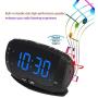 DreamSky Digital Alarm Clock Radio FM Radio, 1.4 Inches Large Blue LED Number Display, Dual USB Ports for Charging, 3.5 mm Headphone Jack, Snooze, DST