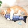 Senneny Electric Moving Fish Cat Toy, Realistic Plush Simulation Electric Wagging Fish Cat Toy Catnip Kicker Toys, Funny Interactive Pets Pillow Chew Bite Kick Supplies for Cat Kitten Kitty (Salmon)