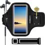 Galaxy Note 10+/ 9/8 Armband,RUNBACH Sweatproof Running Exercise Gym Cellphone Sportband Bag with Fingerprint Touch/Key Holder and Card Slot for Samsung Galaxy Note 10+/Note 9/Note 8 (Black)