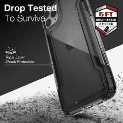 X-Doria Defense Clear, iPhone 11 Case - Military Grade Drop Protection, Shock Protection, Clear Protective Case for Apple iPhone 11, (Black)