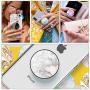 6 Pack Cell Phone Finger Stand Holder, Foldable Expanding Phone Socket Kickstand Grip Stand Finger Holder for Smartphone and Tablets (Marble/6 Pack)