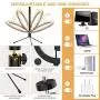 Mansso 10" LED Ring Light Set - Rechargeable Selfie Ring Light Clip & Remote Shutter & Desktop Tripod Stand & Phone Holder for Live Stream/Makeup/YouTube with 3 Light Modes & 10 Brightness Level