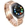 Valkit Compatible Gear S2 Bands, Solid Stainless Steel Watch Band Metal Straps Business Sport Wristband Bracelet with Adapter Connector, Replacement for Samsung Gear S2 SM-R720/730, Rose Gold -Small