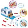 FUN LITTLE TOYS 34 PCs Pet Care Play Set, Vet Clinic and Cage Doctor Kit for Kids, Pet Veterinarian Playset