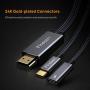 USB C to HDMI Cable for Nintendo Switch, iNassen 6ft 4K@60Hz Type-C HDMI Female Adapter with 60W PD Powering Cable Thunderbolt 3 Compatible with MacBook Pro,iPad Pro,Pixel Book,XPS,Galaxy and More