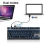 MOTOSPEED 2.4GHz Wireless/Wired Mechanical Keyboard 87Keys Led Backlit Blue Switches Type-C Gaming Keyboard for Gaming and Typing,Compatible for Mac/PC/Laptop