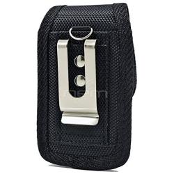 Golden Sheeps Military Grade Heavy Duty Holster Nylon Metal Clip Compatible with Flip Phone or Smartphone Up to 4.25x2.25x0.85 Inch in Dimensions, Rugged Nylon Canvas Carrying Case with Belt Clip