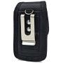 Golden Sheeps Military Grade Heavy Duty Holster Nylon Metal Clip Compatible with Flip Phone or Smartphone Up to 4.25x2.25x0.85 Inch in Dimensions, Rugged Nylon Canvas Carrying Case with Belt Clip