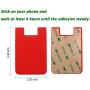 HUO ZAO Cell Phone Credit Card Holder, Silicone Phone Wallet with Adhesive Stick-on fits Apple iPhone iPad Samsung Galaxy Android Smartphones Table Refrigerator Door (Black Color - 10 Pack)