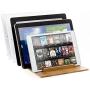 Prosumers Choice Natural Bamboo Charging Station Rack Valet Dock Organizer for Smartphones and Tablets