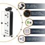New & Improved 2020 POWERGENCE Travel Adapter Power Strip Charging Station for Home Office with Carrying Case and Universal Adapter Plugs - 2 Universal AC Sockets and 4 Fast Charge USB Ports