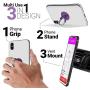 Aduro Cell Phone Ring Holder, 3 in 1 Universal Phone Ring Stand Car Holder, Finger Grip Phone Holder for iPhone, Samsung Phone and Smartphones (Purple)