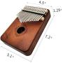 Kalimba 17 Keys Thumb Piano,with Waterproof Hard Protective Case Musical Instruments,24 Sheet Music Book