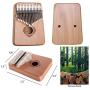 Kalimba Thumb Piano 17 Keys with Tuning Hammer and Study Instruction,Portable Mbira Sanza Finger Piano, Musical Intruments Gifts for Kids Adults Beginners