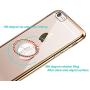 Finger Ring Stand,uCOLOR 360° Rotation Cell Phone Grip Mount Kickstand Holder for Smartphones and Tablet (Rose Gold Marble)