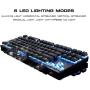 MOTOSPEED 2.4GHz Wireless/Wired Mechanical Keyboard 87Keys Led Backlit Blue Switches Type-C Gaming Keyboard for Gaming and Typing,Compatible for Mac/PC/Laptop