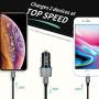 Dual USB Car Charger Adapter, Cluvox 18W Fast Charge Car Charger Compatible for iPhone 11 Pro MAX/XS/XR/8/SE 2020, Google Pixel 4 xl/3a XL, Samsung Galaxy S20/Note 10/Plus Cigarette USB Charger