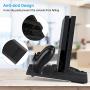 KINGTOP Vertical Cooling Fan Cooler Stand for PS4/PS4 Slim/PS4 Pro, Controller Charger with LED Indicators Charging Dock Station with 10PCS Games Storage