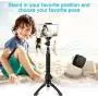 Fotopro 28" Selfie Stick Tripod with Bluetooth Remote Cliker, Phone Tripod Mount, Removable Mini Tripod, for Android Smartphone iPhone X 7 Plus, Samsung Galaxy S9 Note 8, Huawei P20, Best Travel Gifts