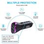 Charging Block Compatible LG G8 G7 G6 G5 V40 V50 Thinq, Samsung Galaxy A20 A50 A70 S10, Moto G7 Power G6 Plus, USB Wall Charger, Dual USB Car Charger Adapter with 2PCS Type C Fast Charging Cord Cable