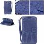 Galaxy J3 Wallet Case, Phone case for Samsung j3, JanCalm [Multi Card/Cash Slots] Flip Cover Wallet PU Leather with Stand + Wrist Strap Case for Samsung Galaxy J3 (2016) + Crystal Pen (Blue)