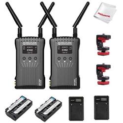 Hollyland Mars 400S 1080p HDMI SDI Transmission System 5G Wireless Image Transmission to 4 Devices in a Distance of 400ft Support Android & iOS 3 Scene Modes, W Battery Kit (Transmitter+Receiver)