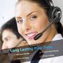 Bluetooth Headset with Noise Canceling, Knofarm Trucker Bluetooth Headset with Microphone for Skype, PC, Call Center, Cellphone, Online Teaching, Conference Calls, 17 hrs Working Time for Long Haul