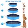 GoStock Dog Pool for Large Dogs, Folding Kiddie Pool, Pet Pools for Dogs, Collapsible Pool for Dogs