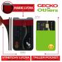 Gecko Adhesive Phone Wallet & RFID Blocking Sleeve, a Stick-On Stretchy Lycra Card holder Universally fits most Cell Phones & Cases. Xtra Tall Pocket Totally Covers Credit Cards & Cash - BLACK