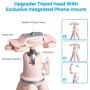 Phone Tripod, UBeesize 12 Inch Flexible Cell Phone Tripod Stand Holder with Wireless Remote Shutter & Universal Phone Mount, Compatible with iPhone/Android/DSLR/GoPro Camera, Pink