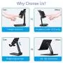 Wismat Cell Phone Stand for Desk - Adjustable Foldable Swivel Phone Stand, Cell Phone Holder for Desk Compatible with iPhone 12 11 Pro max X 7 8 Plus Mini Tablet, Mobile Phone Mount for Desktop Wismat Cell Phone Stand for Desk - Adjustable Foldable Swivel Phone Stand, Cell Phone Holder for Desk Compatible with iPhone 12 11 Pro max X 7 8 Plus Mini Tablet, Mobile Phone Mount for Desktop