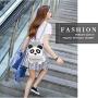 Cute Panda Backpack for Girls and Boys Waterproof Leather Small Travel Bag