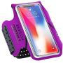 TRIBE Premium Running Armband & Phone Holder for iPhone X, Xs, Xs Max, Xr, 8, 7, 6, Plus Sizes, Galaxy S9, S8, S7, S9/S8 Plus, Note with Adjustable Elastic Band & Key/Card Slot - 100% Lycra