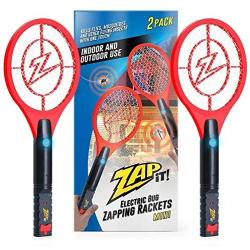 Zap It Bug Zapper Rechargeable Bug Zapper Racket, 4,000 Volt, USB Charging Cable, 2 Pack