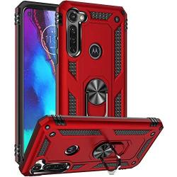 GSDCB Motorola Moto G Stylus Case, Motorola Moto G Pro Case, Military Armor Heavy Duty Shockproof Phone Protective Case with Kickstand Hard PC Cover Soft TPU Dual Layer for Women Men Girl Boy (Red)