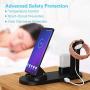Wireless Charger for Apple Watch, ATETION 3 in 1 Charging Stand Compatible with iWatch Series 5/4/3/2/1, Compatible for AirPods and iPhone 11/Xs/X Max/XR/X/8/8Plus/7/7 Plus /6S Plus