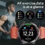 Lintelek Smart Watch for Android and iOS Phone, 1.3 Inch Round Touch Screen Smartwatch with Heart Rate Monitor, Fitness Tracker 5 ATM Waterproof, Step Counter for Men and Women