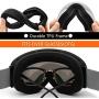 Hongdak Ski Goggles, Snowboard Goggles UV Protection, Snow Goggles Helmet Compatible for Men Women Boys Girls Kids, Anti