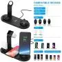 Wireless Charger, Botee 6 in 1 Wireless Charging Dock for iPhone X/Xs/7ps/7/6s/8/8Plus/i-Watch/AirPods, Qi Fast Wireless Charging Stand Compatible for iPhone Samsung [2019 Upgrade] (Black)