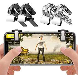 Accreate Creative PUBG Mobile Phone Gamepad Controller Shooter Gaming Button Handle Trigger L1R1 (Black)