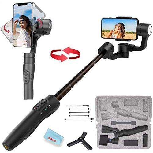 3-Axis Gimbal Stabilizer for iPhone 11 Xs Max XR X 8 7Plus 6 Smartphone Vlog Youtuber Samsung Galaxy Note10/10+ S10+ S9 POV Hitchcock Panorama Face Object Tracking Timelapse FeiyuTech Vimble 2S